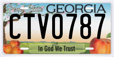 GA license plate CTV0787