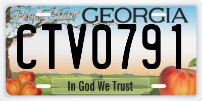 GA license plate CTV0791