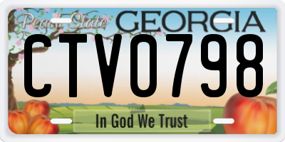 GA license plate CTV0798