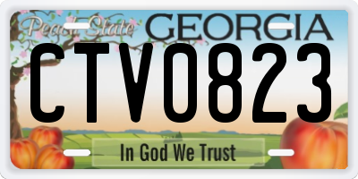 GA license plate CTV0823