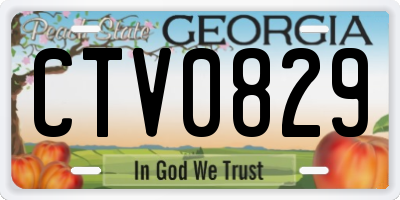 GA license plate CTV0829