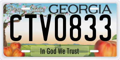 GA license plate CTV0833
