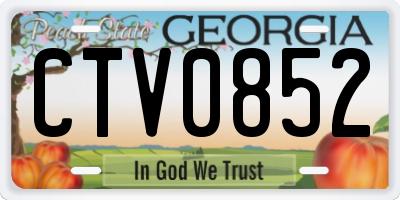 GA license plate CTV0852