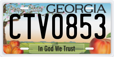 GA license plate CTV0853