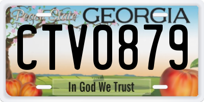 GA license plate CTV0879
