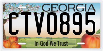 GA license plate CTV0895