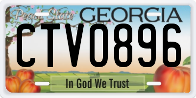 GA license plate CTV0896
