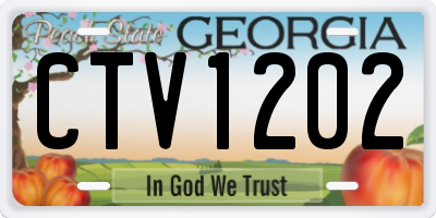 GA license plate CTV1202
