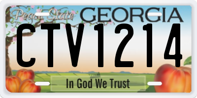GA license plate CTV1214