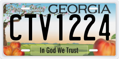 GA license plate CTV1224