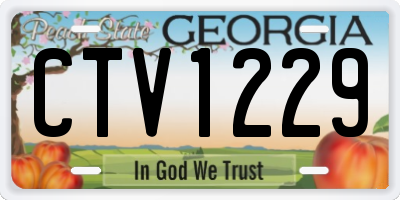 GA license plate CTV1229