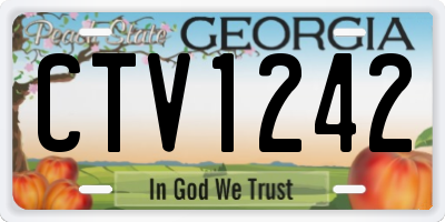 GA license plate CTV1242