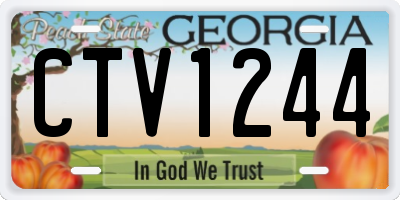 GA license plate CTV1244
