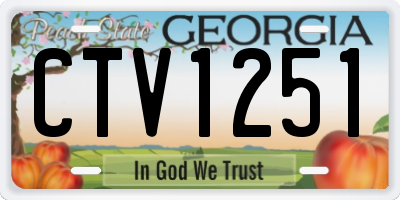 GA license plate CTV1251