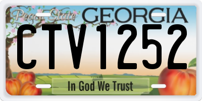 GA license plate CTV1252