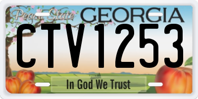 GA license plate CTV1253