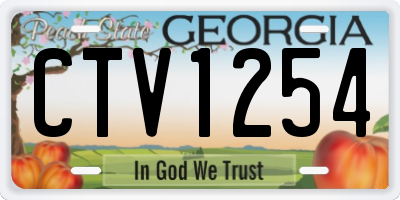 GA license plate CTV1254