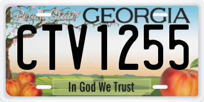 GA license plate CTV1255