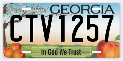 GA license plate CTV1257