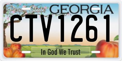 GA license plate CTV1261