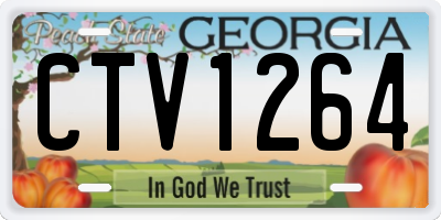 GA license plate CTV1264