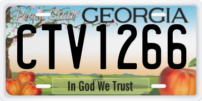 GA license plate CTV1266