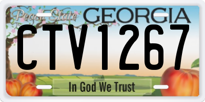 GA license plate CTV1267