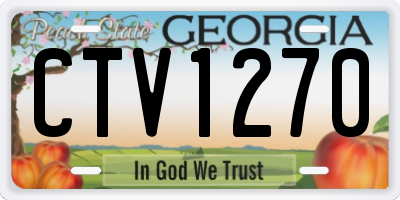 GA license plate CTV1270