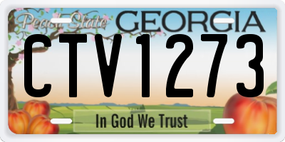 GA license plate CTV1273