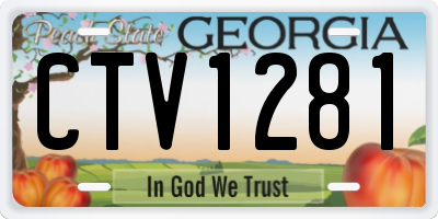 GA license plate CTV1281