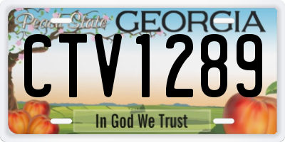 GA license plate CTV1289