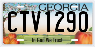 GA license plate CTV1290