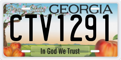 GA license plate CTV1291
