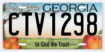 GA license plate CTV1298