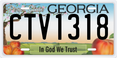 GA license plate CTV1318