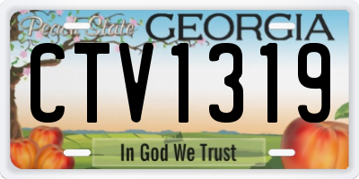 GA license plate CTV1319