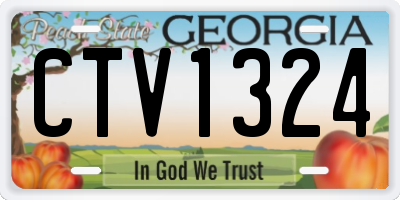 GA license plate CTV1324