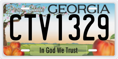 GA license plate CTV1329