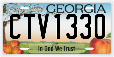 GA license plate CTV1330
