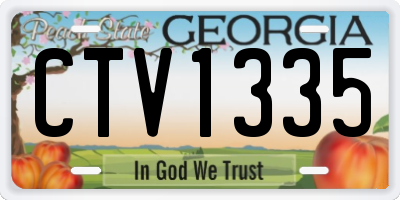 GA license plate CTV1335