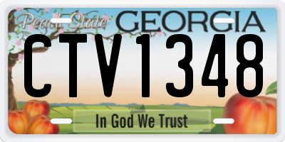 GA license plate CTV1348