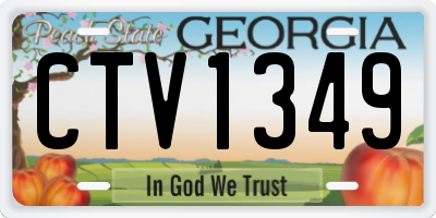 GA license plate CTV1349