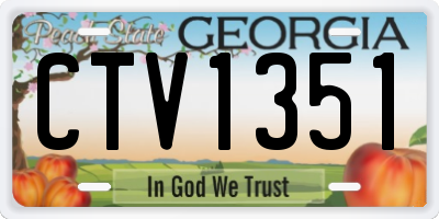 GA license plate CTV1351
