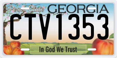 GA license plate CTV1353
