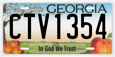 GA license plate CTV1354