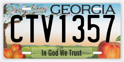GA license plate CTV1357