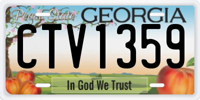 GA license plate CTV1359