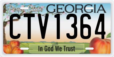 GA license plate CTV1364