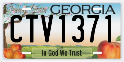 GA license plate CTV1371