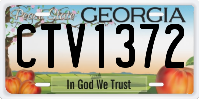 GA license plate CTV1372